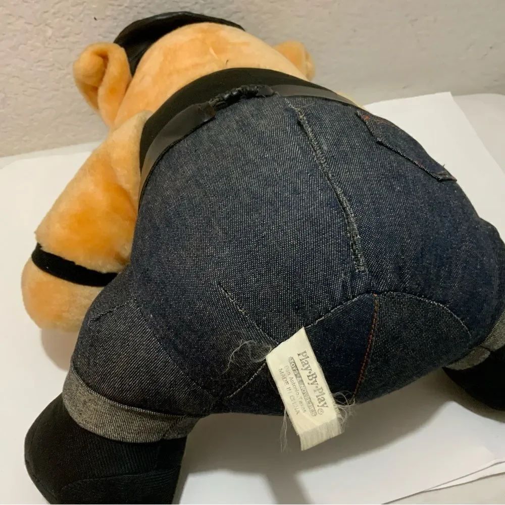Vintage Harley Davidson Motorcycle Biker Hog 10" 1998 PLAY BY PLAY Plush Animal - Picture 6 of 6